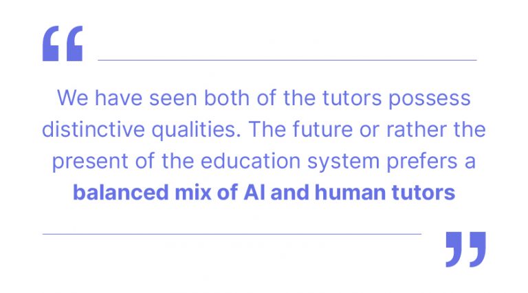 Balanced mix of AI and Human Tutors