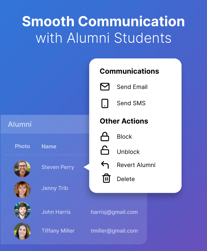 Smooth Communication with Alumni Students