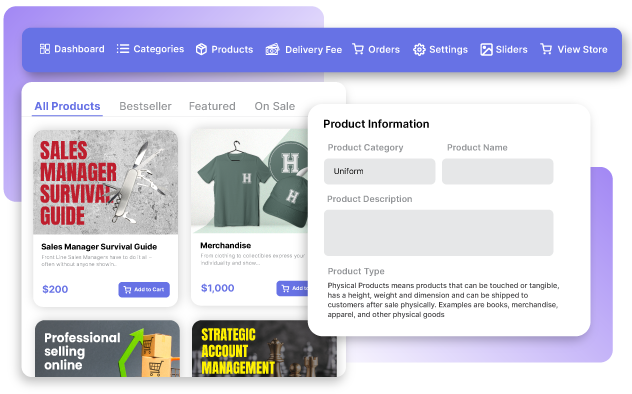 E-Commerce Tools for Branded Merchandise and Course Registration